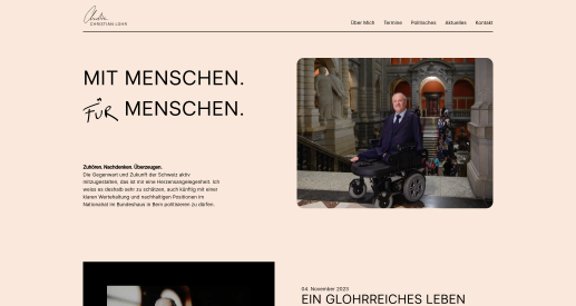 Screenshot der Website Christian Lohr