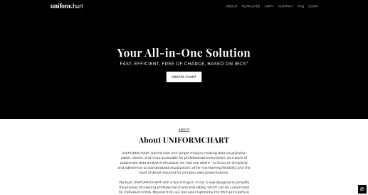 Screenshot der Website UNIFORMCHART