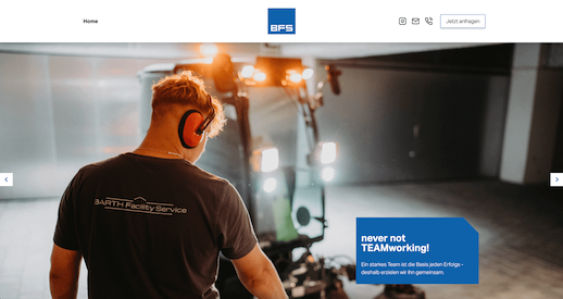 Screenshot der Website BFS