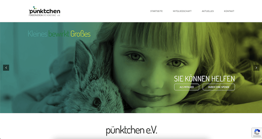 Screenshot der Website Puenktchen Ev.