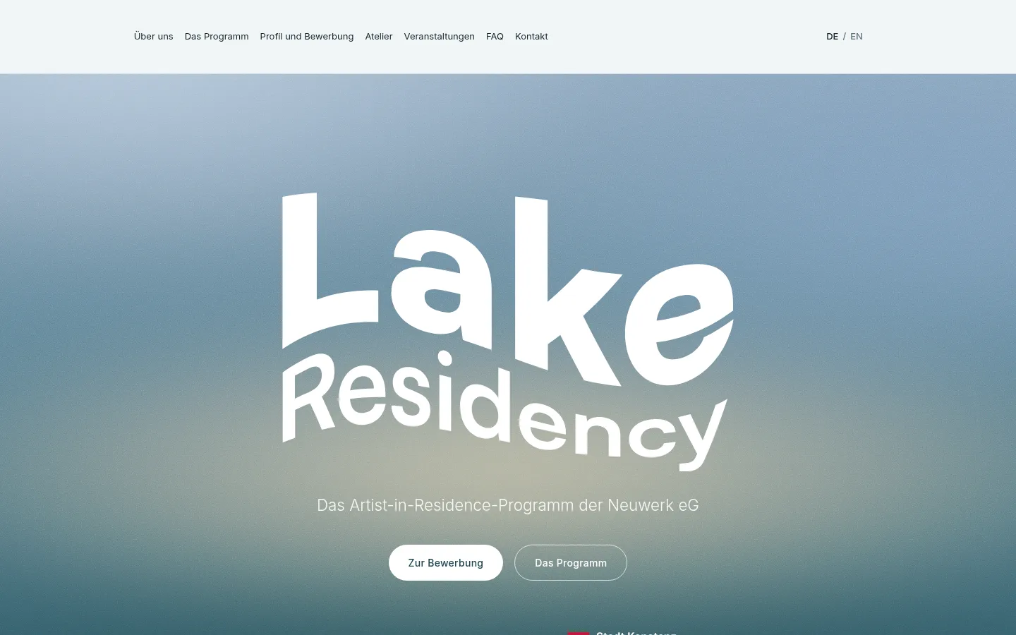 Screenshot der Website Neuwerk Lake Residency