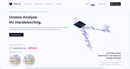 Screenshot der Website HKCM
