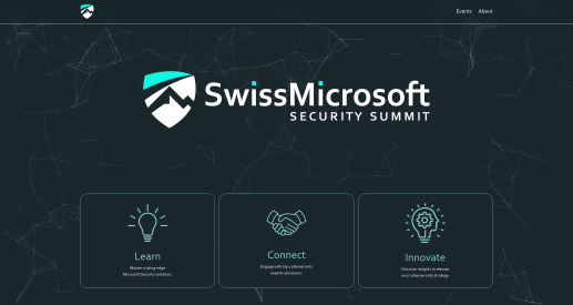 Screenshot der Website Cybersecurity Summit