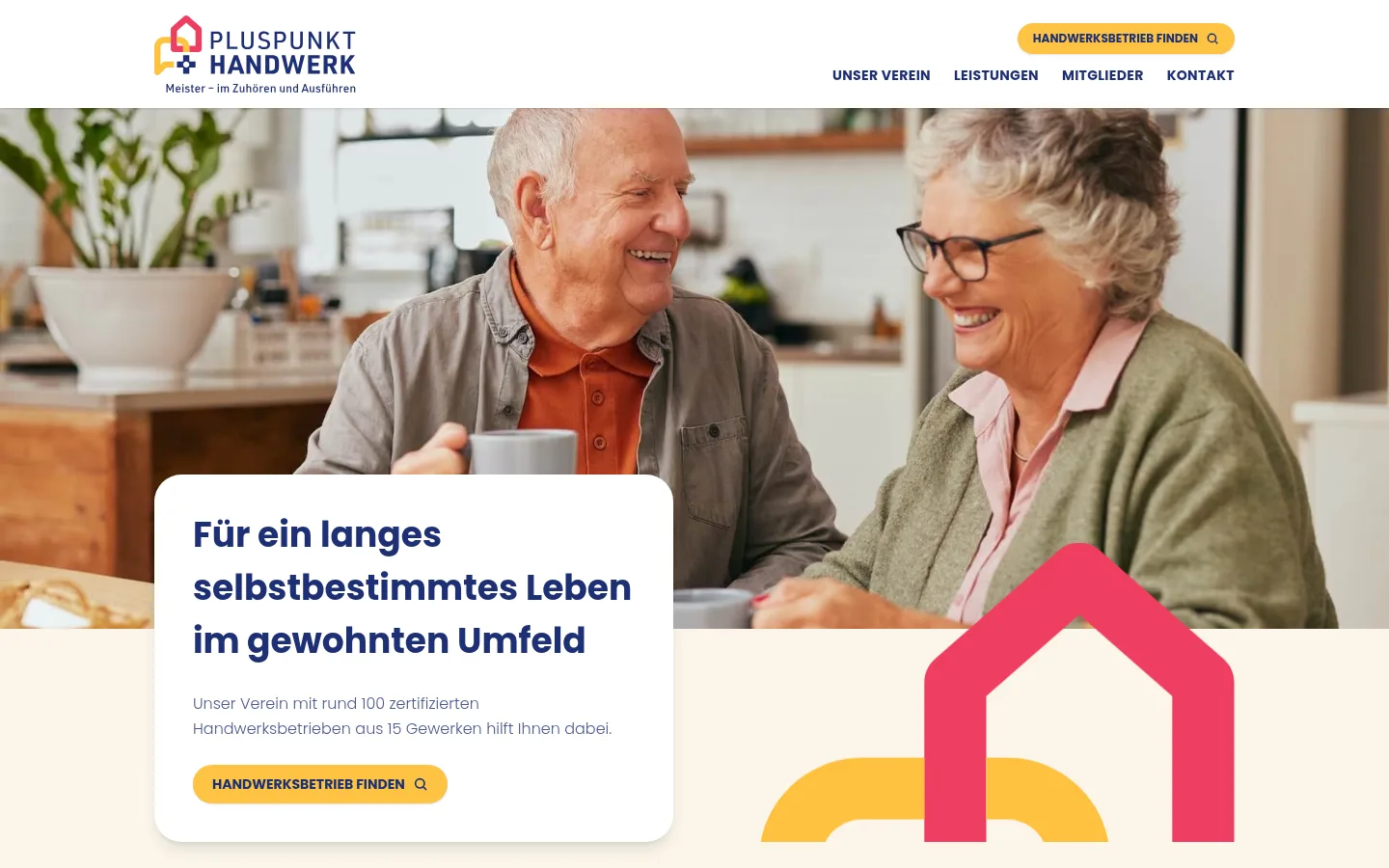 Screenshot der Website Pluspunkt Handwerk